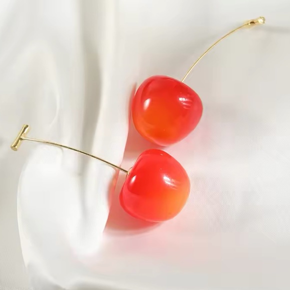 ◾️Ombre Cherry Drop Earrings - Picture 11 of 12